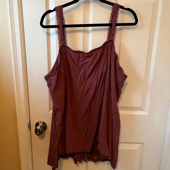Torrid top tank plus size lace mauve size 5 5XL - Picture 4 of 4